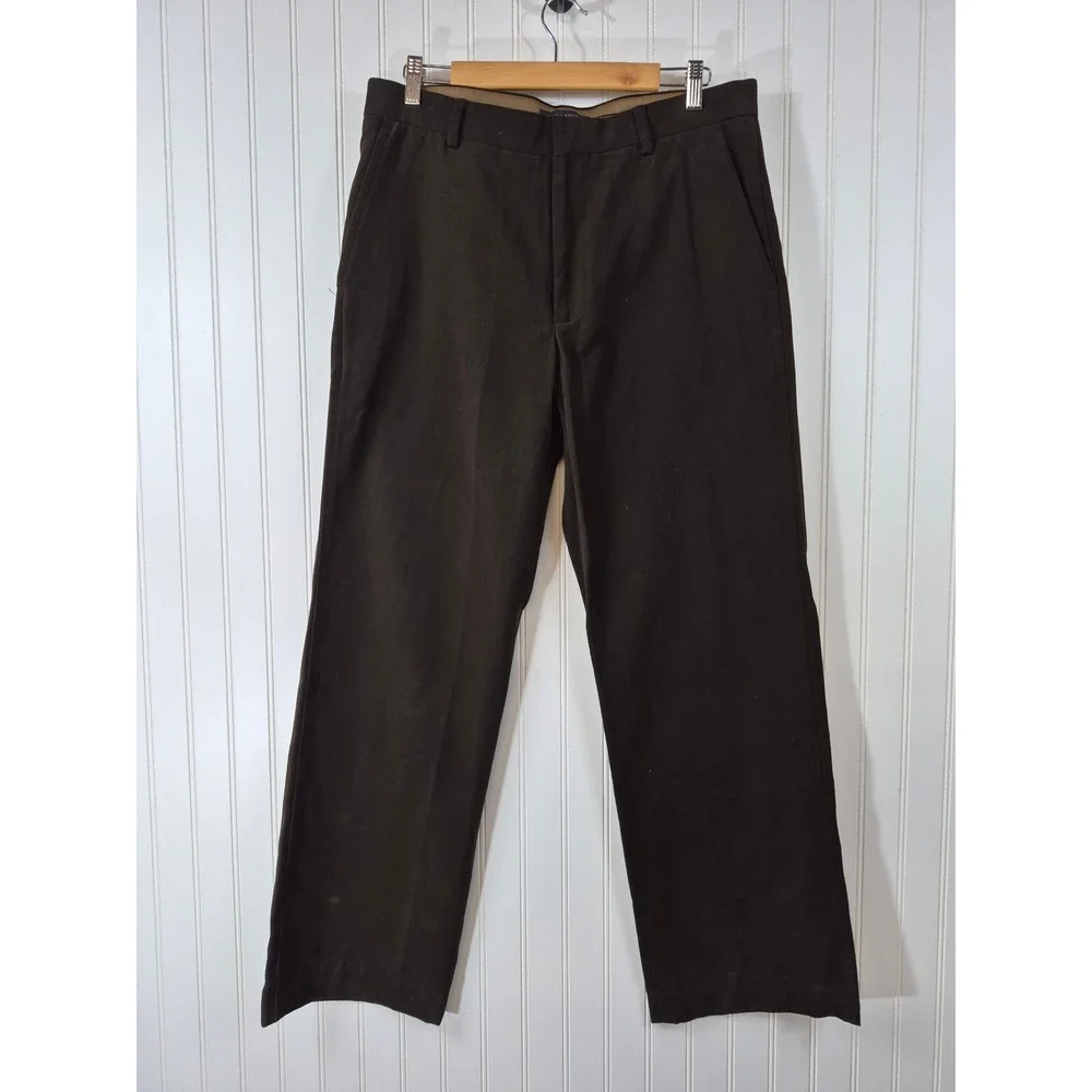 Banana Republic Dawson Mens Chinos Pants 36x31 Dark Brown Cotton Straight Leg